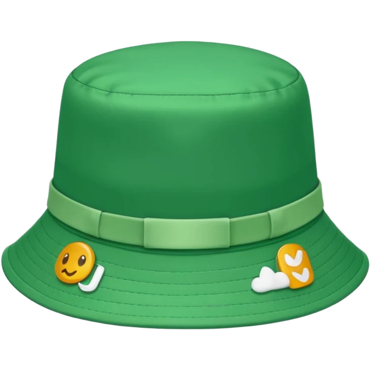 green bucket hat emoji