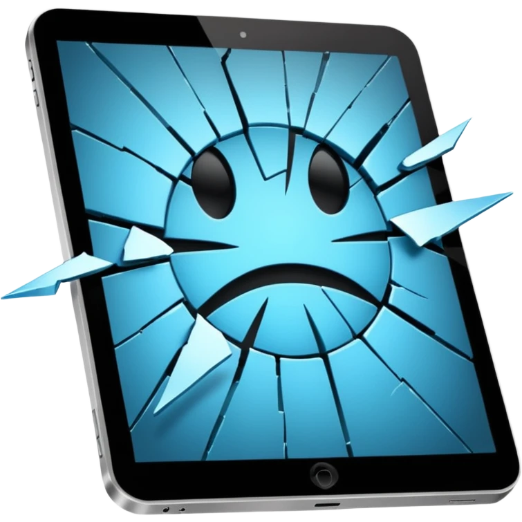 shattered tablet screen emoji