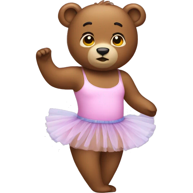 Bear wearing a tutu emoji