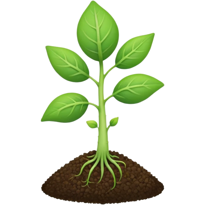 Sprout with no face just a sprout from a seed  emoji