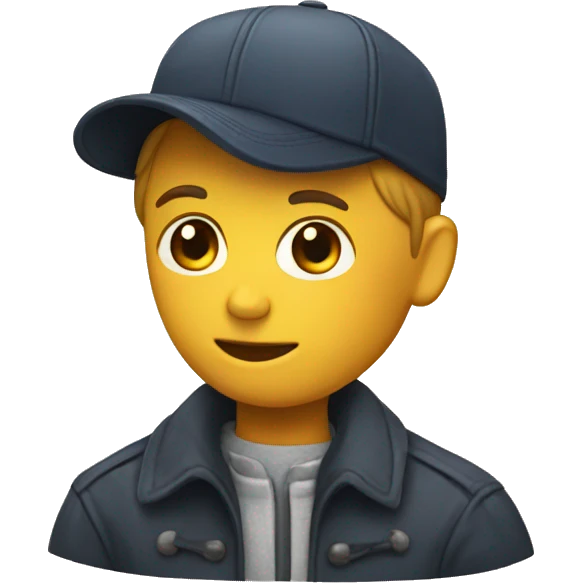 Cap and coat emoji