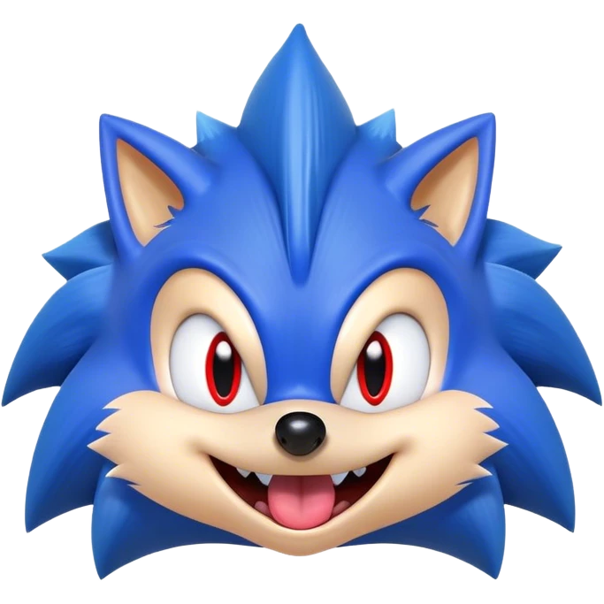 sonic the hedgehog licking his lips and smiling devilishly emoji