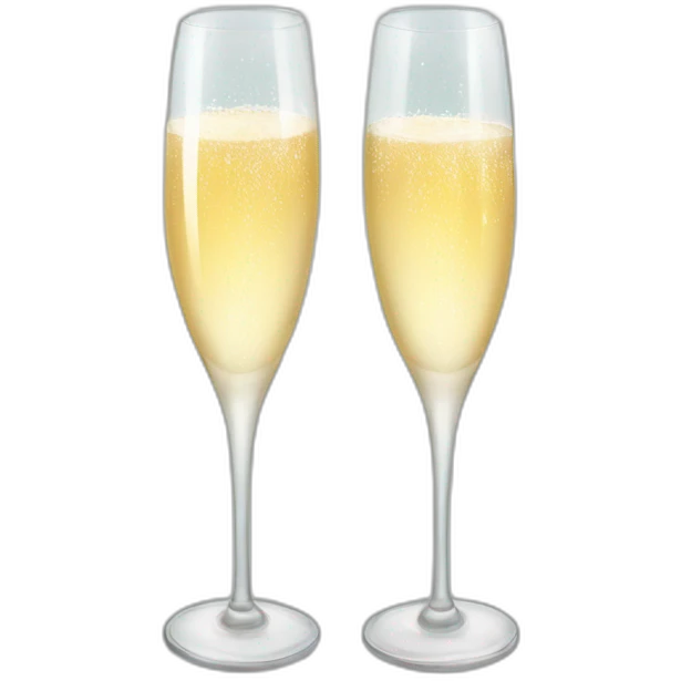 glasses of champagne christmas emoji