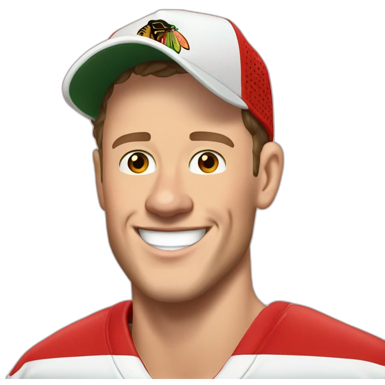 Jonathan Toews as a beach bum emoji