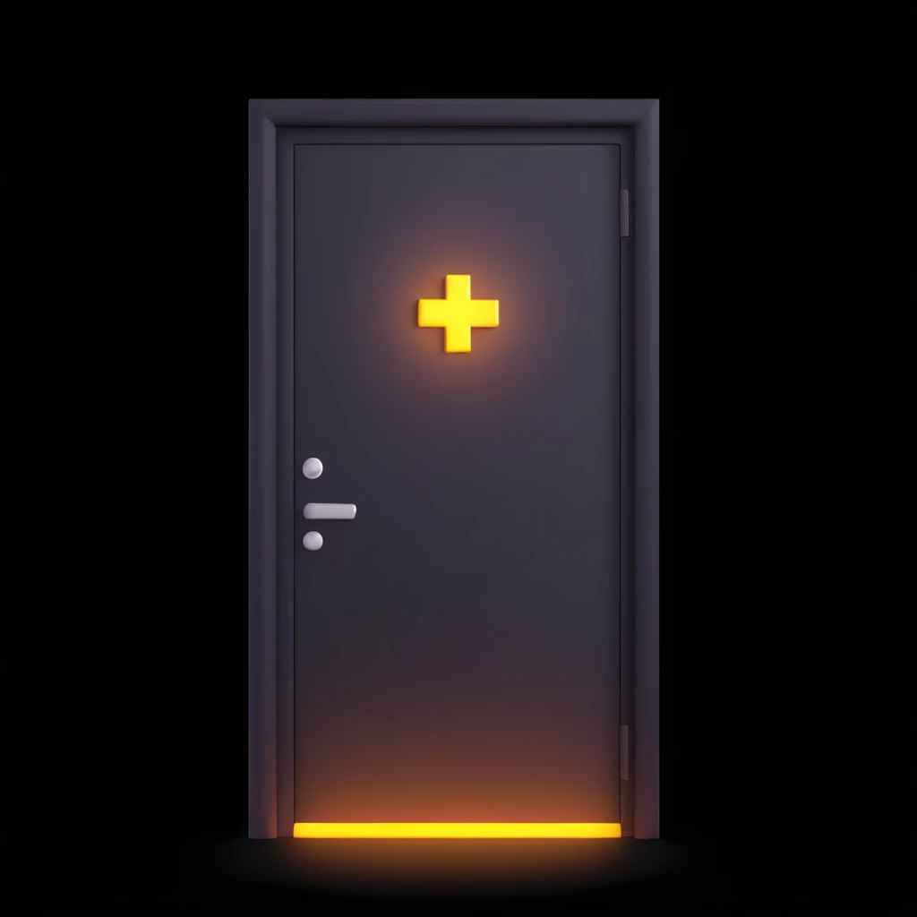 glowing door opening to a bright new world, symbolizing a second chance emoji