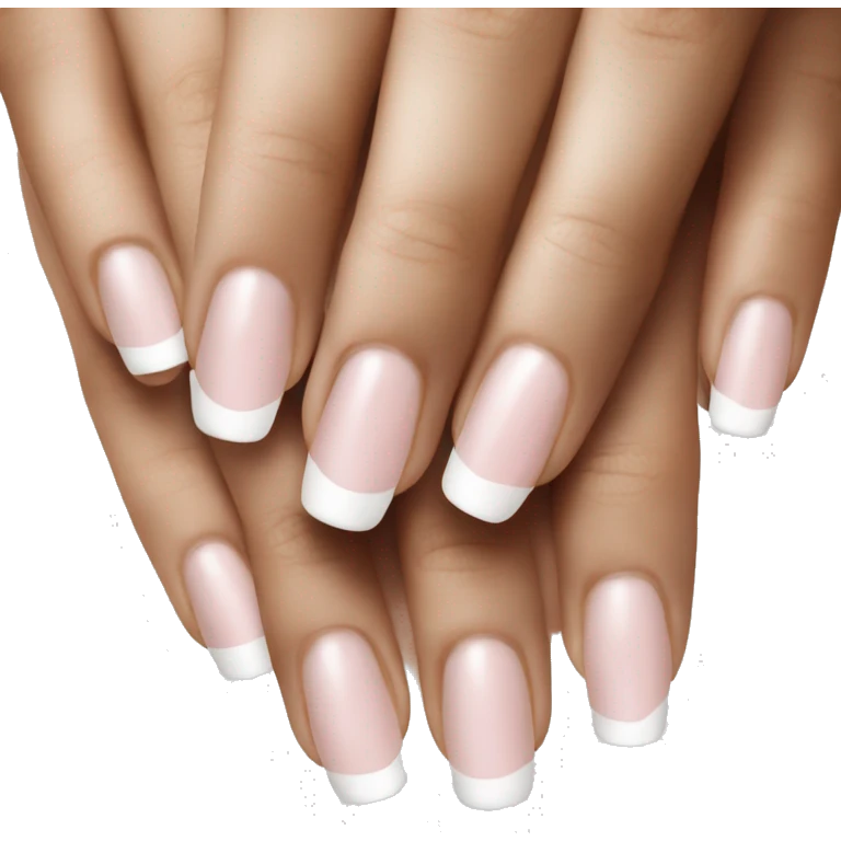 Nails french manicure emoji