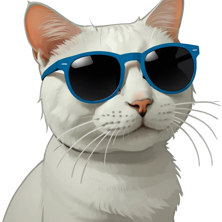 Cat with sunglasses emoji