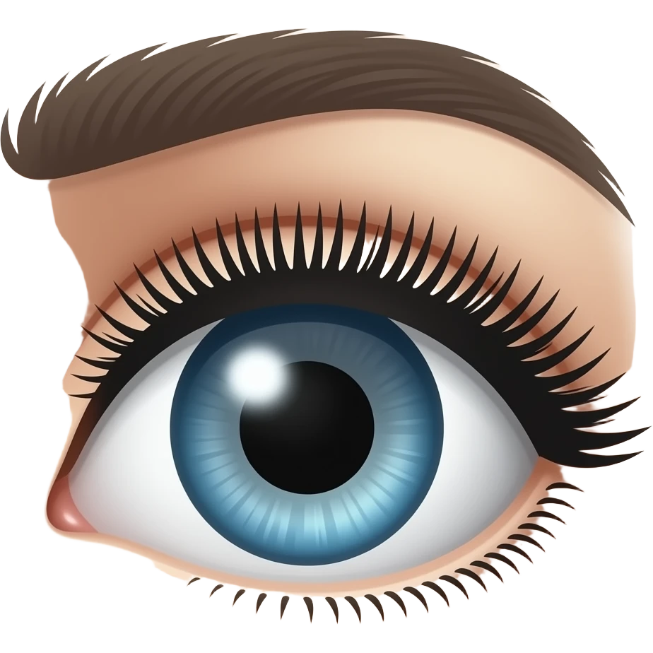 глаз с большими ресницами томный взгляд emoji