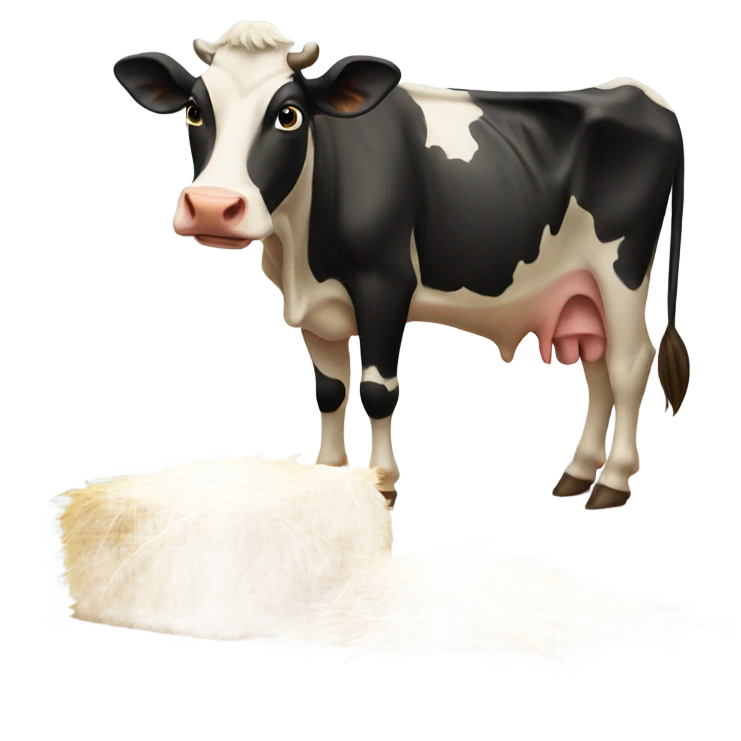 Cow eating hay  emoji