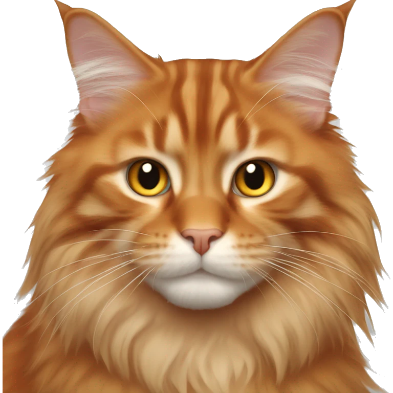 orange maine coon cat emoji
