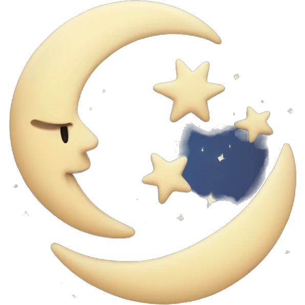 La lune avec des étoiles  emoji