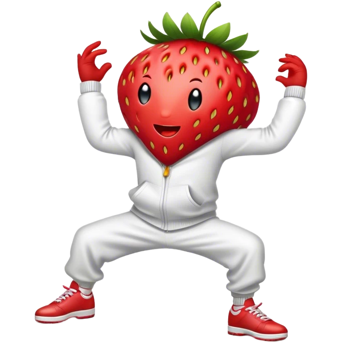 a strawberry break dancing  emoji