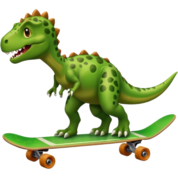 Dinosaur on a skateboard emoji