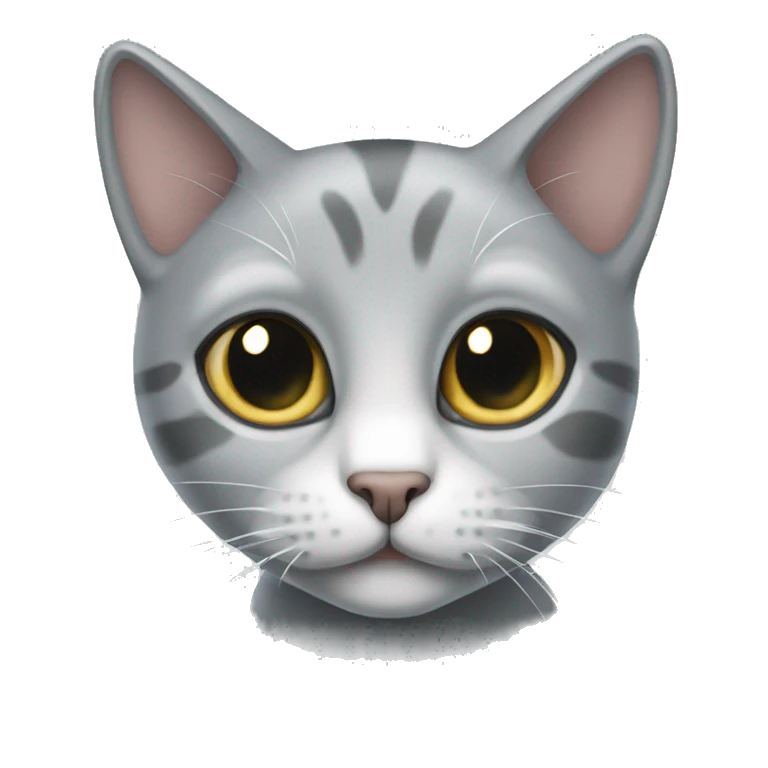 silver shaded cat emoji