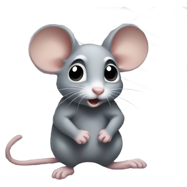 Mouse trying to escape a cage emoji