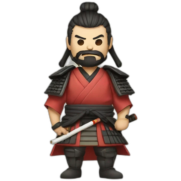 Japanese samurai with cigarette emoji