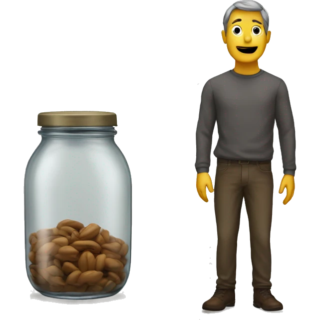 Jar under a standing man emoji