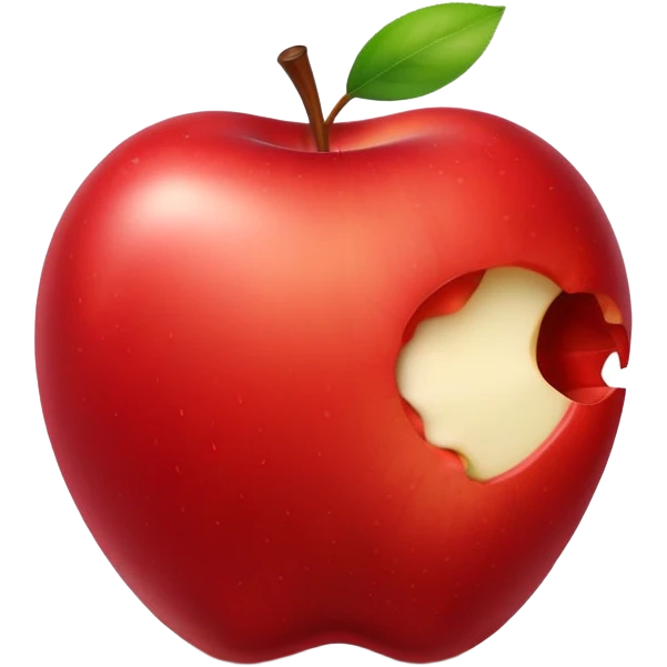 Apple with a bite taken out of it emoji