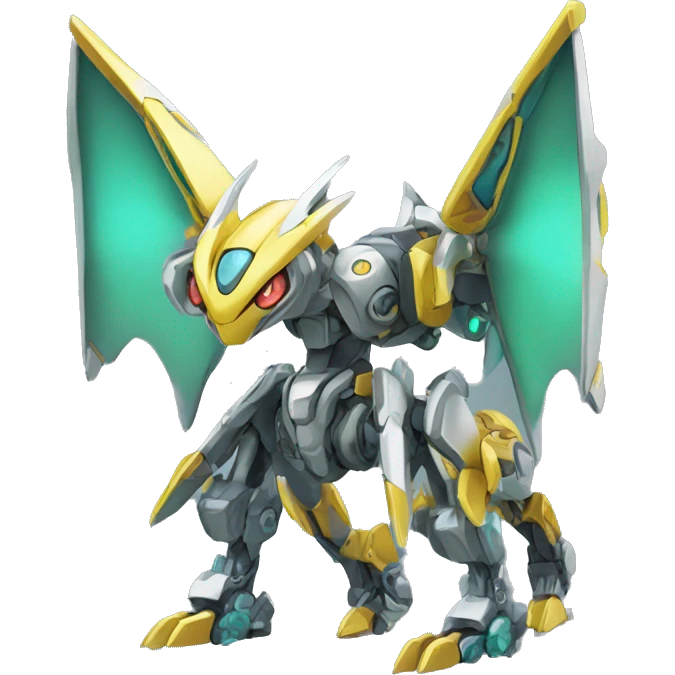 Futuristic Mechanical Pokémon Medabot Dragon full body emoji
