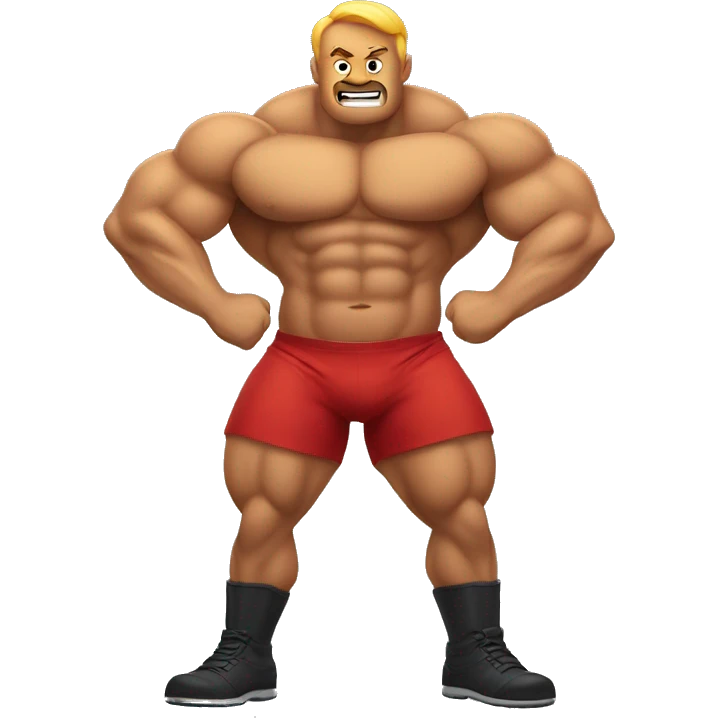 Big round flamboyant muscle emoji