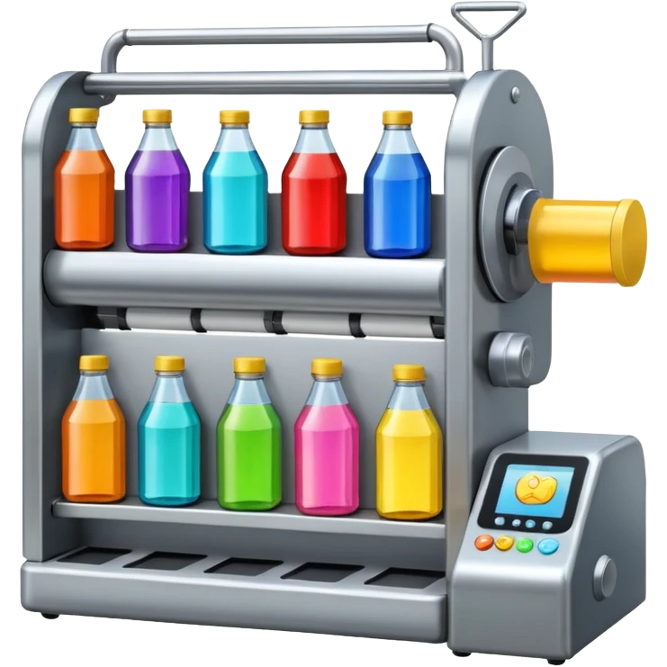 Label machine, bottle stickers emoji