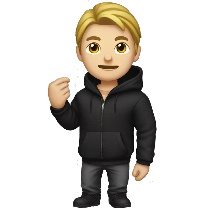 robber with a wad of money but he is white and in black hoodie emoji