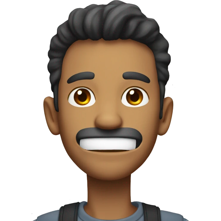 A guy with a chiseled jaw that is mewing and sigma emoji
