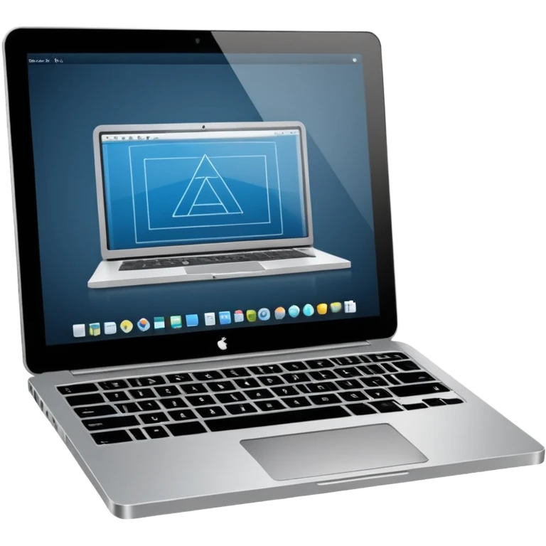 create an emoji of a laptop that has autocad architectural drawings on the screen emoji