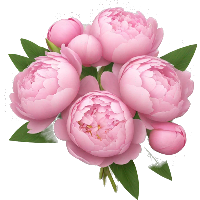 pink peonies bouquet  emoji