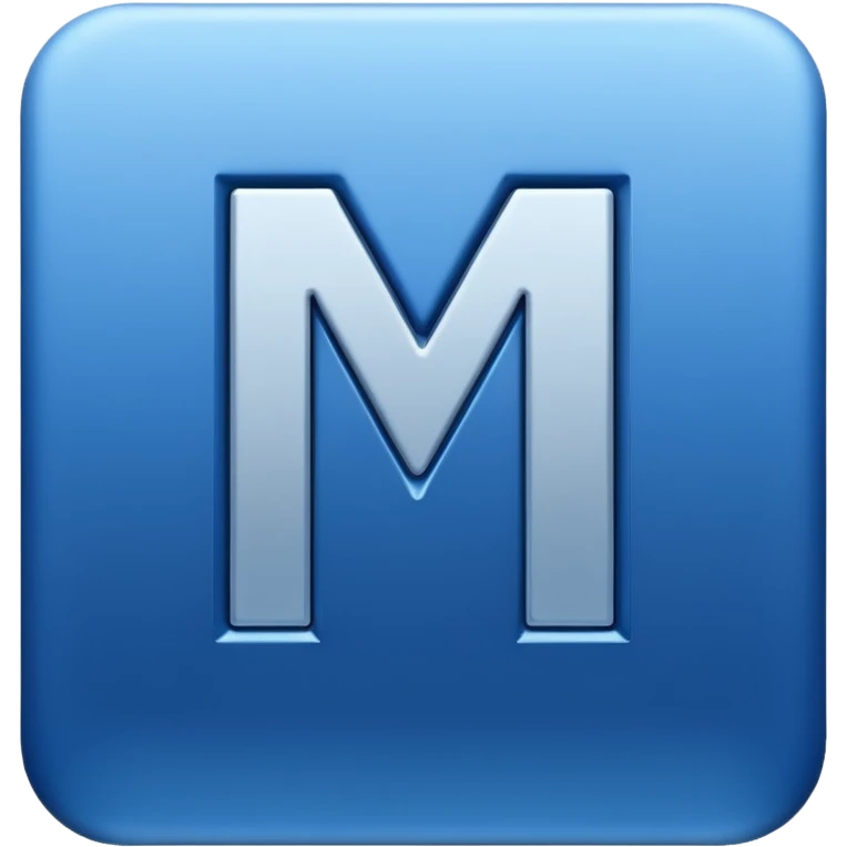create CAPTIAL LETTER " MA" IN SQUARE SHAPE BLUE BACKGROUND emoji
