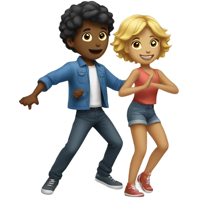 boy dancing with girl emoji