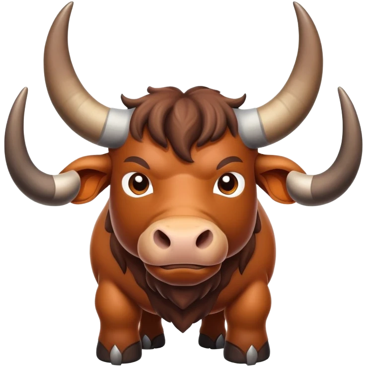 strong ox with large horns emoji