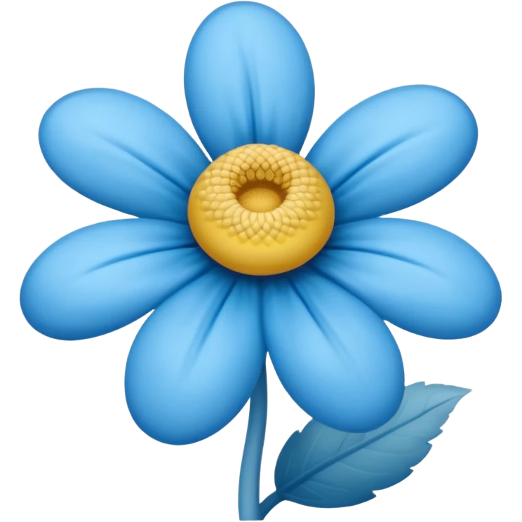 Une fleur Schtroumpf emoji