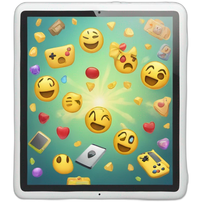 Tablet con juegos emoji
