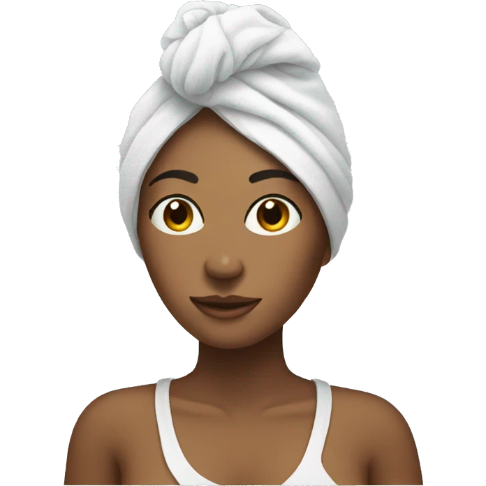 Women with towel emoji