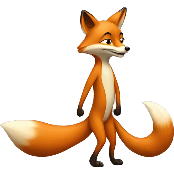 fox stand two legs emoji