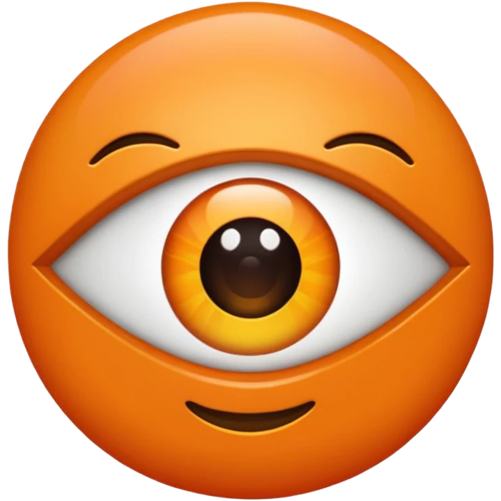 Ojo turco color naranja turco en color naranja emoji