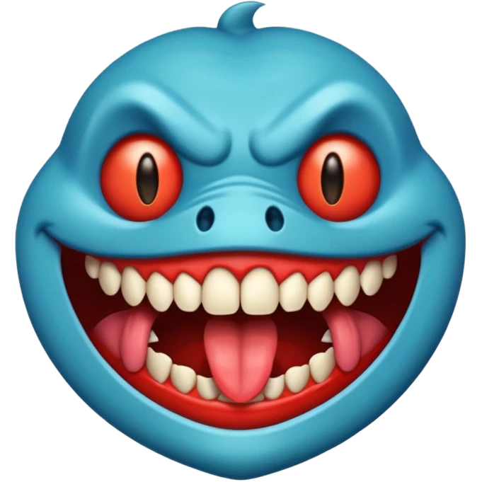 drooling evil sharp teeth monster mouth lips  emoji