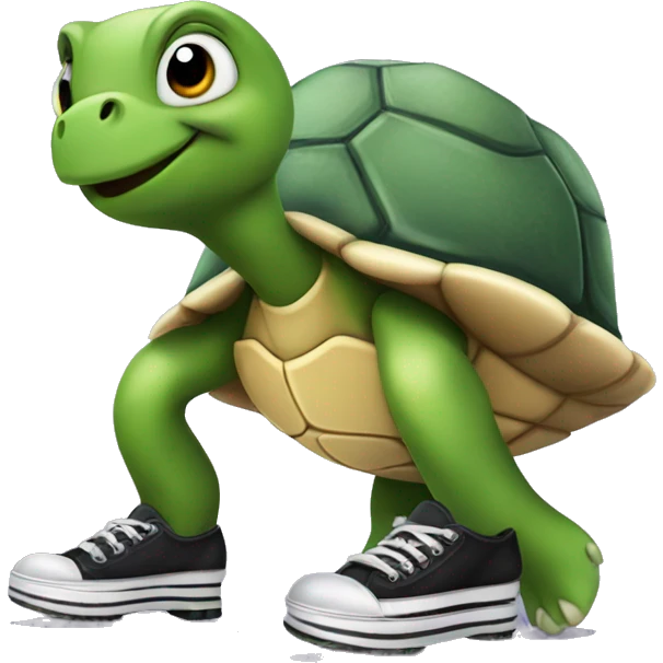 Turtle in tap shoes emoji