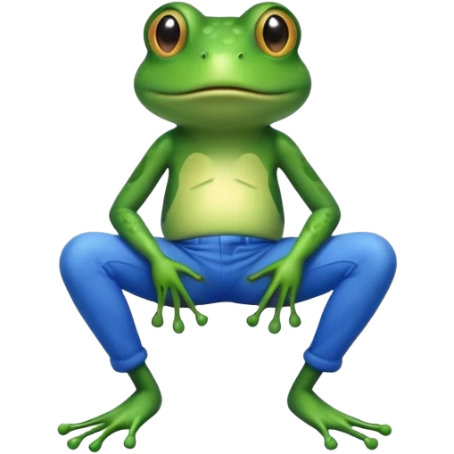 a frog wearing pants  emoji
