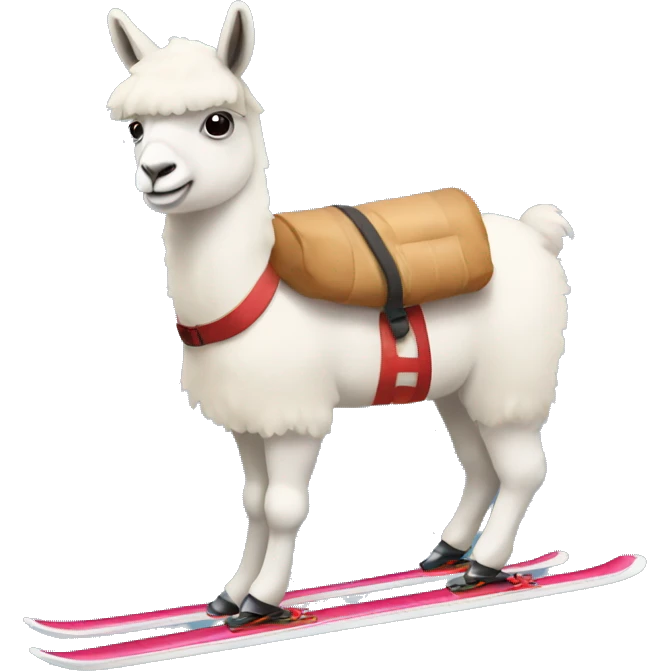 Alpaka on Ski  emoji