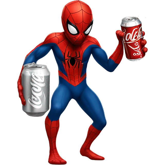 spider-man holding a diet coke  emoji