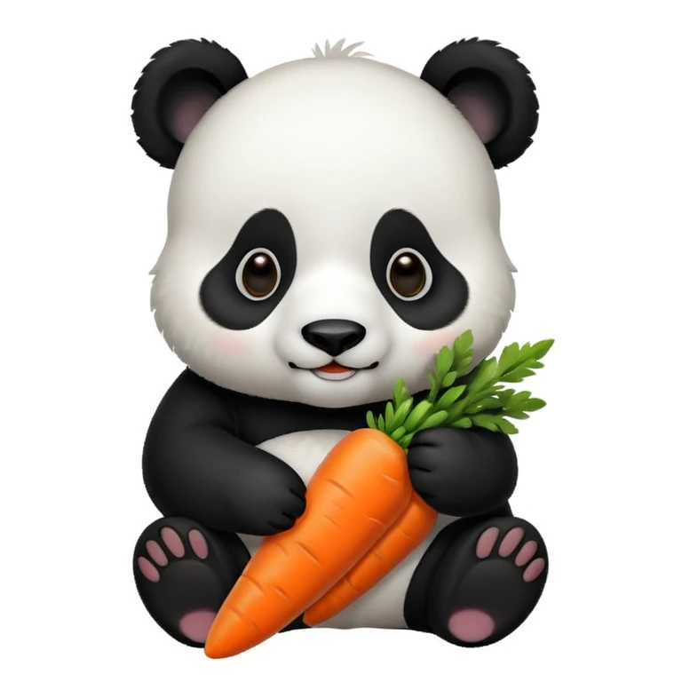 Panda mit karotte emoji