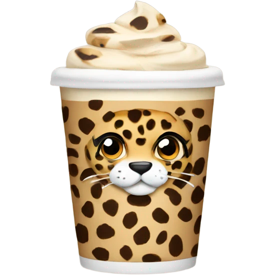 Leopard latte emoji