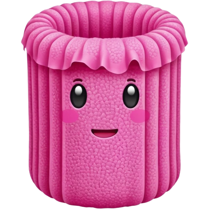 pink loofah emoji
