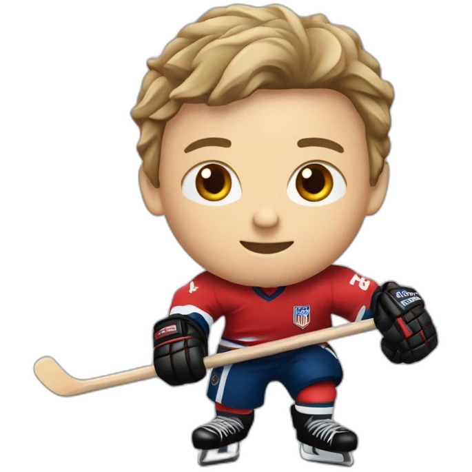 victor wegnez en train de jouer au hockey emoji