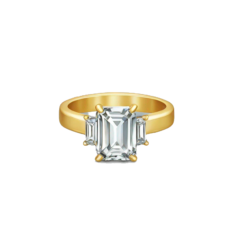 emerald cut Diamond ring emoji