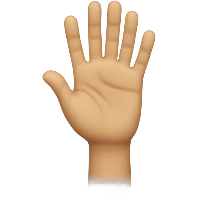 Waving hello emoji