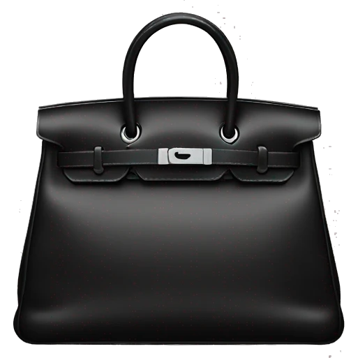 Hermes Herbag in black emoji