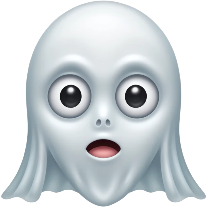An White Ghost With Googly Eyes On it, emoji